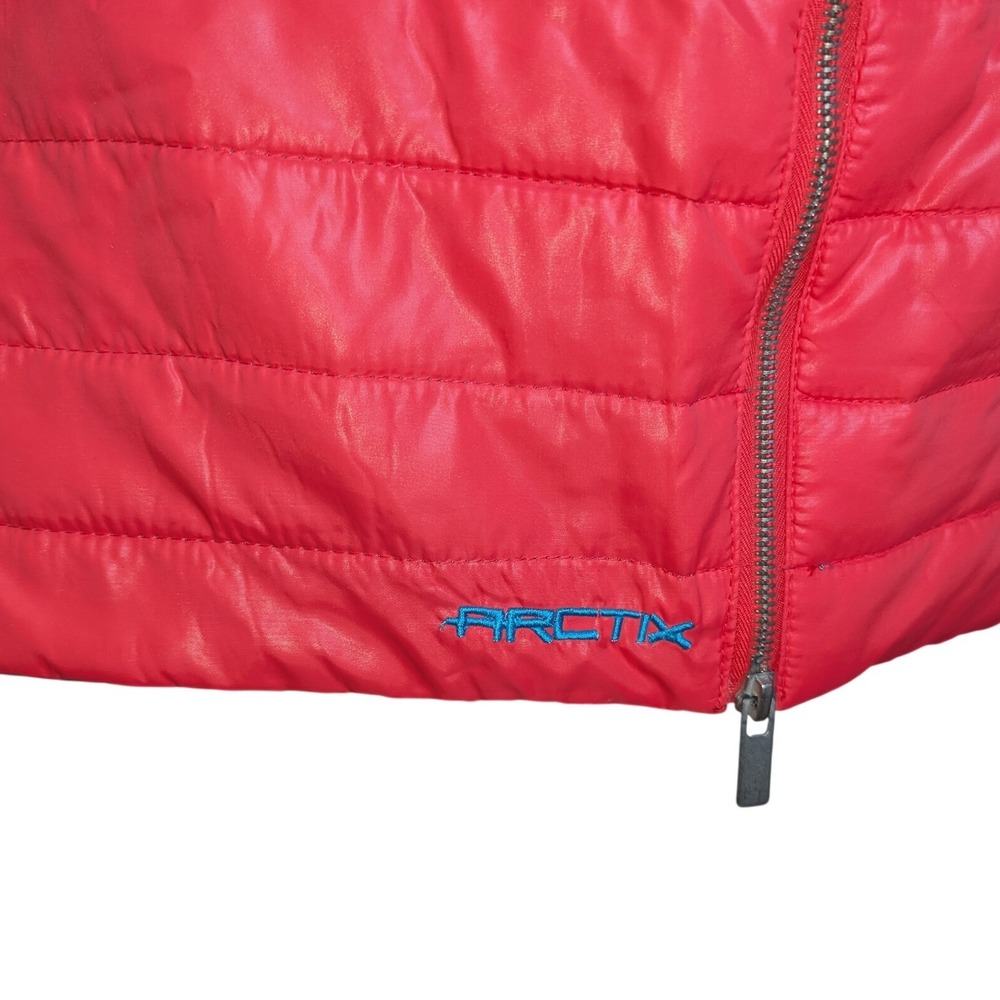 Arctix Womens Insulated Quilted Skirt Orange Red ZipUp Puffer‎ Winter Ski Cute S - Picture 2 of 7